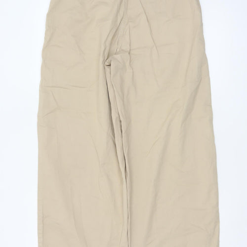 Mavi Women's Beige Cargo Trousers Cotton Wide-Leg M