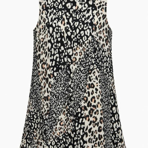 Lipsy Women’s Multicoloured Leopard Print Sleeveless Shift Dress Size 12