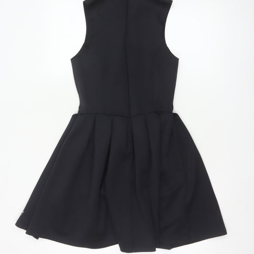 Superdry Women's Black Beaded Fit & Flare Sleeveless Dress XS