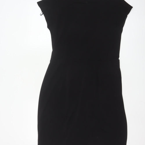 Marks and Spencer Women Black Sheath Belted Dress Size 14