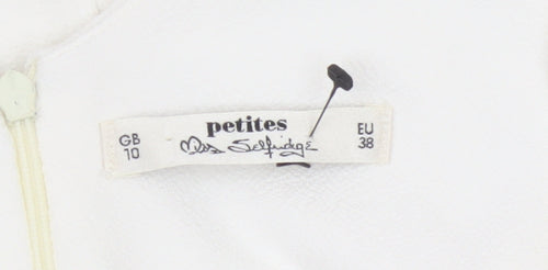 Miss Selfridge Women’s White Petite Bodycon Dress Size 10