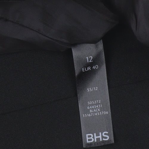 BHS Women’s Black Sleeveless Sheath Work Dress Size 12