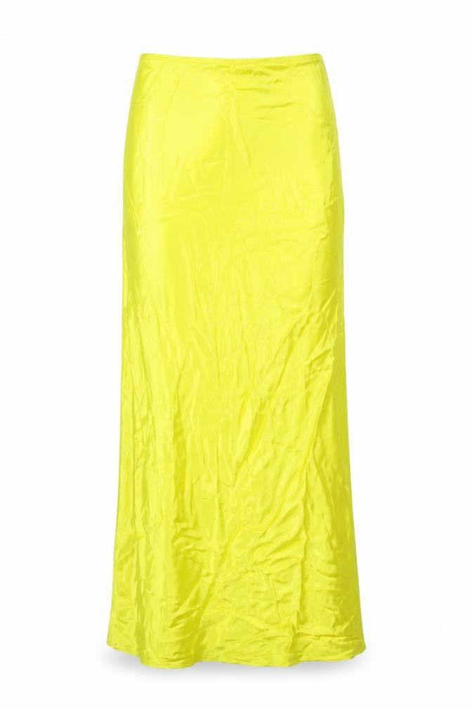 Topshop Women Yellow Long Slip Dress Size 6 Viscose Lightweight