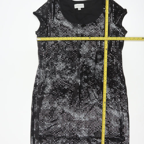 Ronni Nicole Women’s Black Sequin Sheath Dress Size 16 Party Cocktail