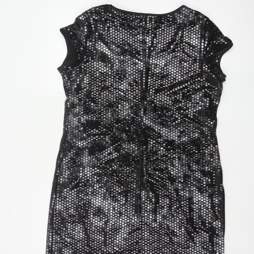 Ronni Nicole Women’s Black Sequin Sheath Dress Size 16 Party Cocktail