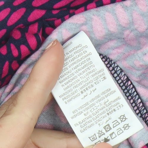 Boden Women’s Pink Geometric Jersey A-Line Dress UK 12R