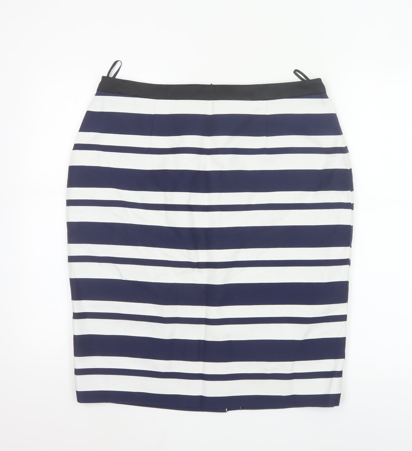 Clements Ribeiro Women’s Blue Striped Pencil Skirt Size 14