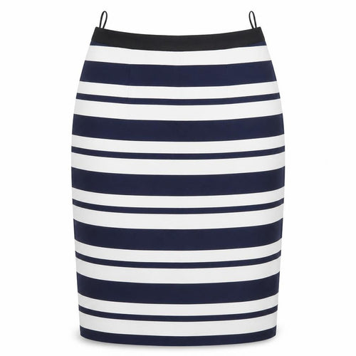 Clements Ribeiro Women’s Blue Striped Pencil Skirt Size 14