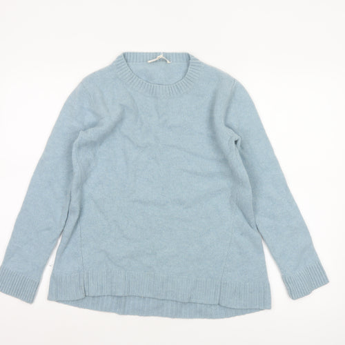 Seasalt Cornwall Women's Blue Wool Crew Neck Jumper Size 8