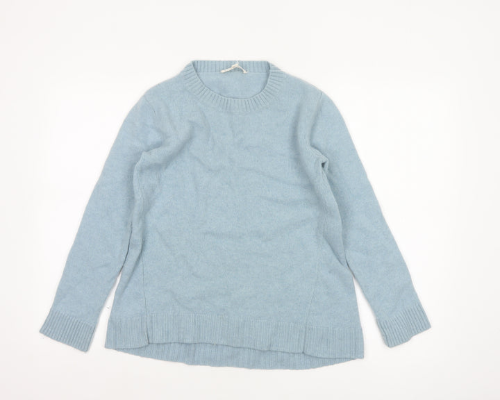 Seasalt Cornwall Women's Blue Wool Crew Neck Jumper Size 8