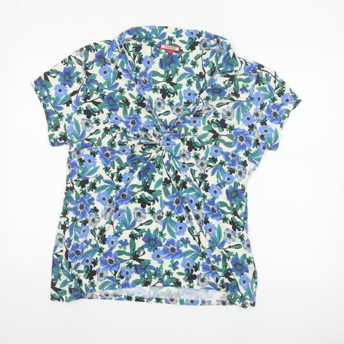 Joe Browns Womens Multicoloured Floral Wrap Blouse Size 18