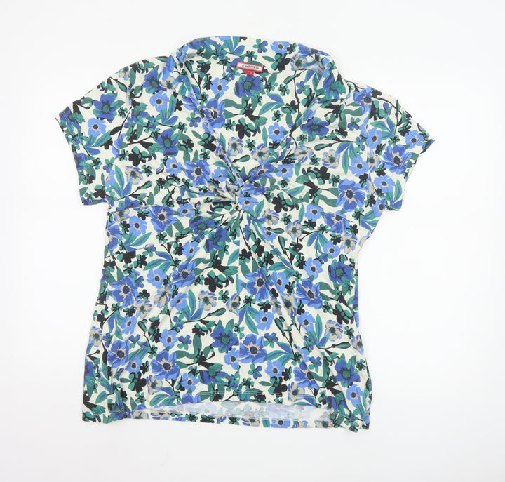 Joe Browns Womens Multicoloured Floral Wrap Blouse Size 18