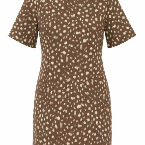 Marks and Spencer Women's Brown Animal Print Shift Dress Size 10