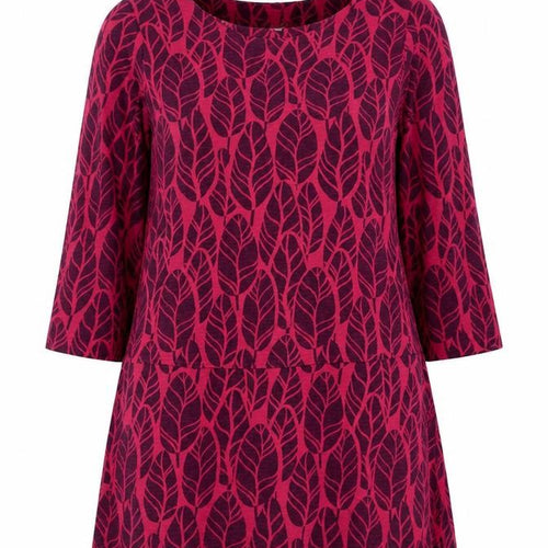 White Stuff Womens Pink Tunic Blouse UK 10 3/4 Sleeve Cotton