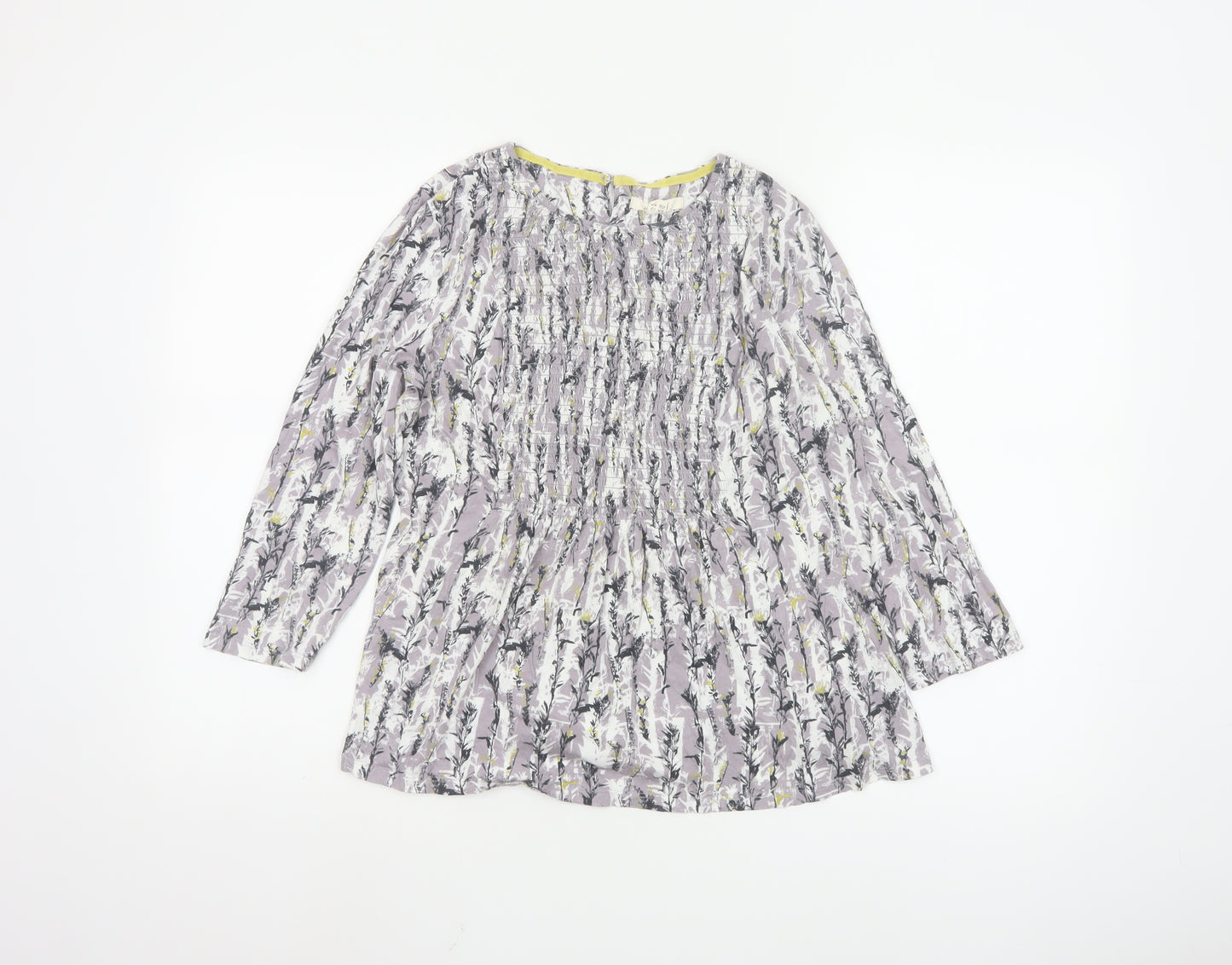 White Stuff Womens Multicoloured Floral Tunic Blouse UK 12 Modal Cotton