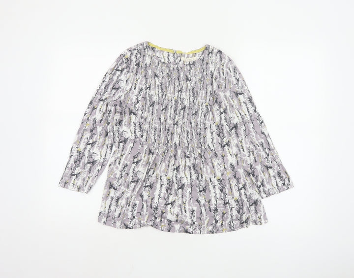 White Stuff Womens Multicoloured Floral Tunic Blouse UK 12 Modal Cotton
