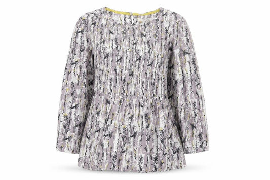 Front view of White Stuff women’s multicoloured floral tunic blouse uk 12 modal cotton