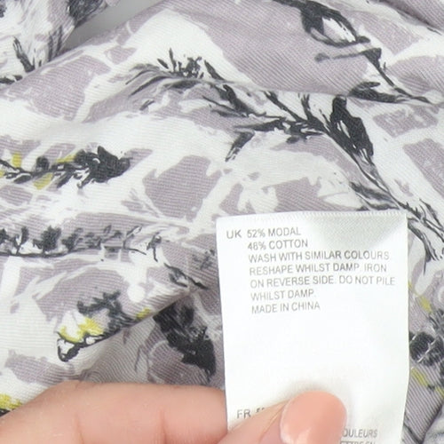 White Stuff Womens Multicoloured Floral Tunic Blouse UK 12 Modal Cotton