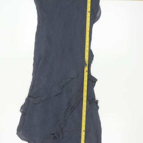 Light Before Dark Women's Grey Asymmetric Slip Dress Size S