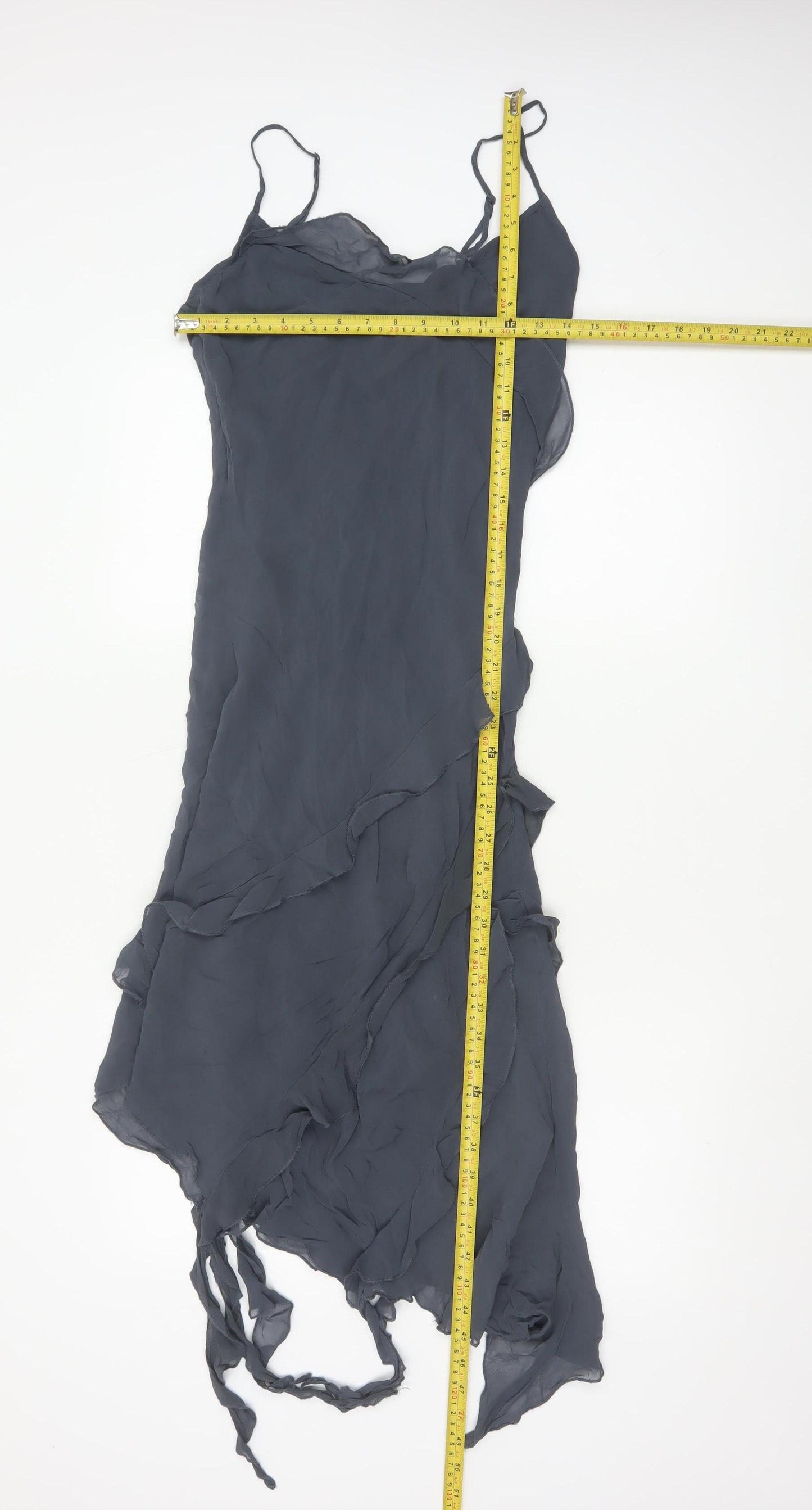 Light Before Dark Women's Grey Asymmetric Slip Dress Size S