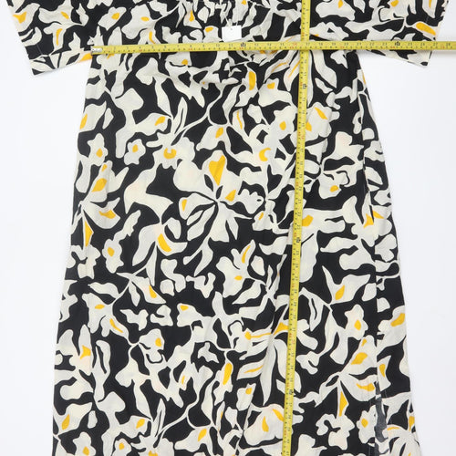 Marks and Spencer Women’s Multicoloured Cotton Off Shoulder Shift Dress Size 12