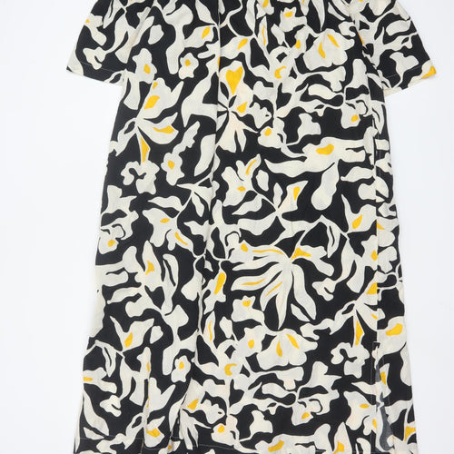 Marks and Spencer Women’s Multicoloured Cotton Off Shoulder Shift Dress Size 12