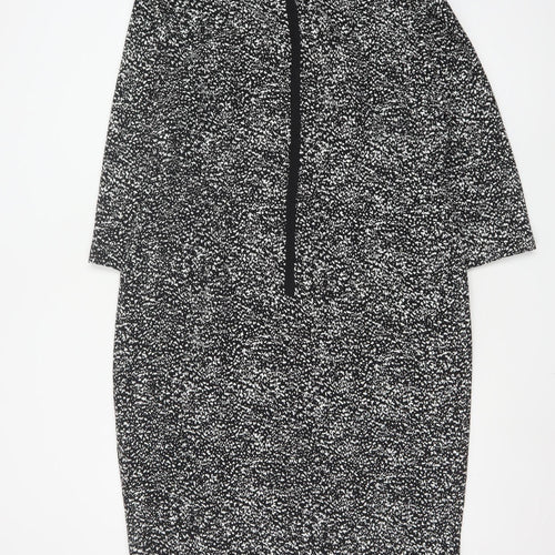 Planet Women’s Black Geometric Sheath Dress Size 16 Workwear