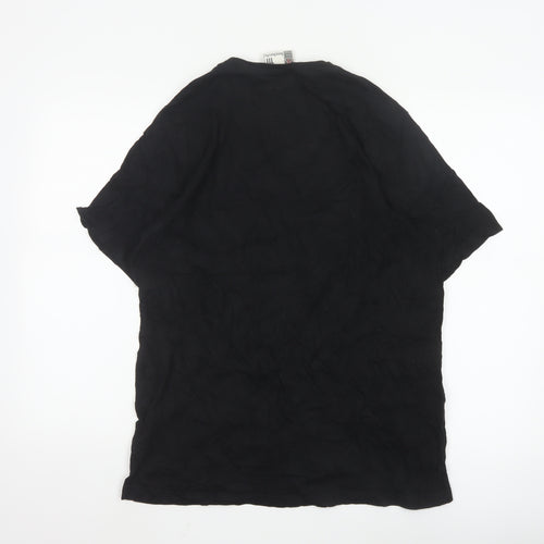 Fenchurch Men's Black Graphic Logo Cotton T-Shirt Size M