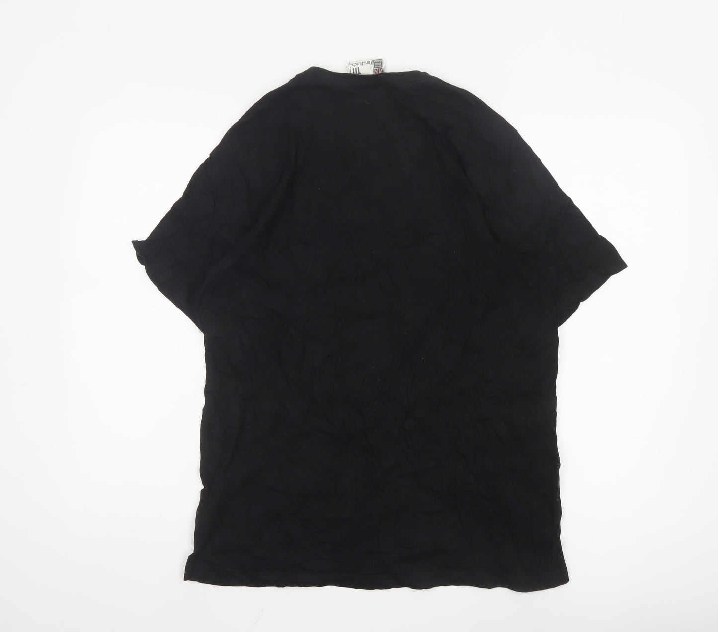 Fenchurch Men's Black Graphic Logo Cotton T-Shirt Size M