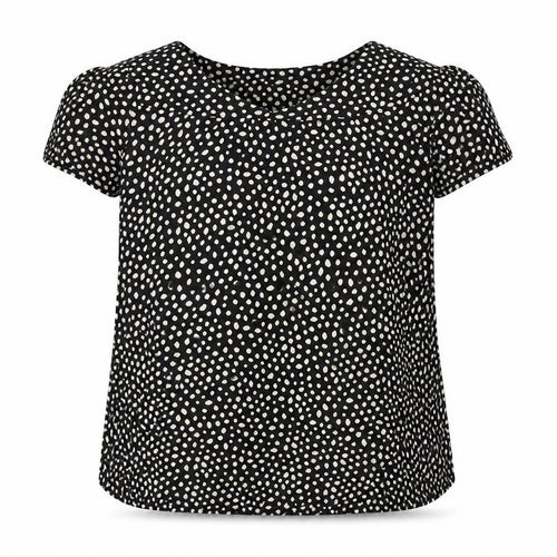 FatFace Womens Black Polka Dot Viscose Tunic Blouse Size 10