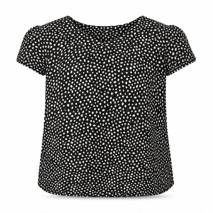 FatFace Womens Black Polka Dot Viscose Tunic Blouse Size 10