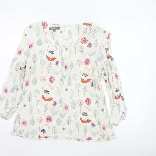 Laura Ashley Womens Multicoloured Floral Tunic Blouse Size 16