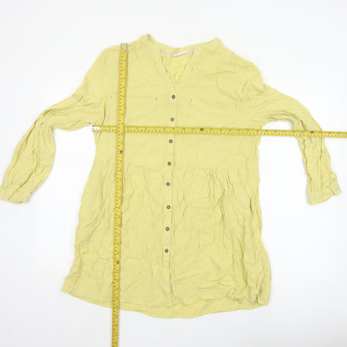 White Stuff Women's Yellow Long Sleeve Tunic Blouse UK 12