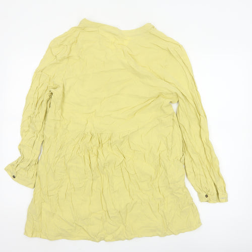 White Stuff Women's Yellow Long Sleeve Tunic Blouse UK 12
