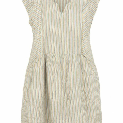 Country Rose Women Beige Multicoloured Striped Shift Dress Size 18