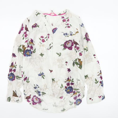 Joules Women’s Multicoloured Floral Viscose Tunic Blouse UK 8