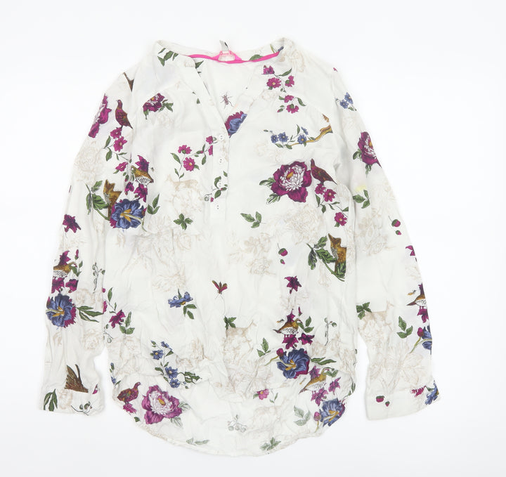 Joules Women’s Multicoloured Floral Viscose Tunic Blouse UK 8