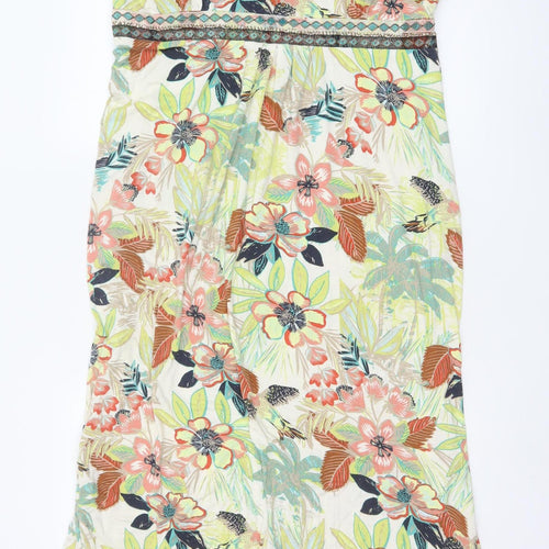 Monsoon Women’s Multicoloured Floral Maxi Dress Size 18 Sleeveless Summer Style