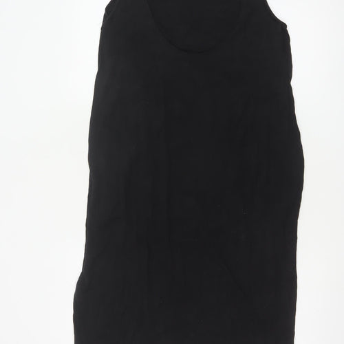 COS Women Black Sleeveless Shift Dress Size 12 Stretch Cotton