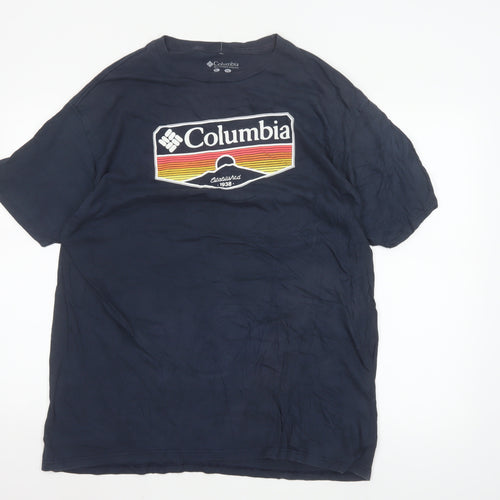 Columbia Men's Navy Blue XL Graphic Outdoor Cotton T-Shirt