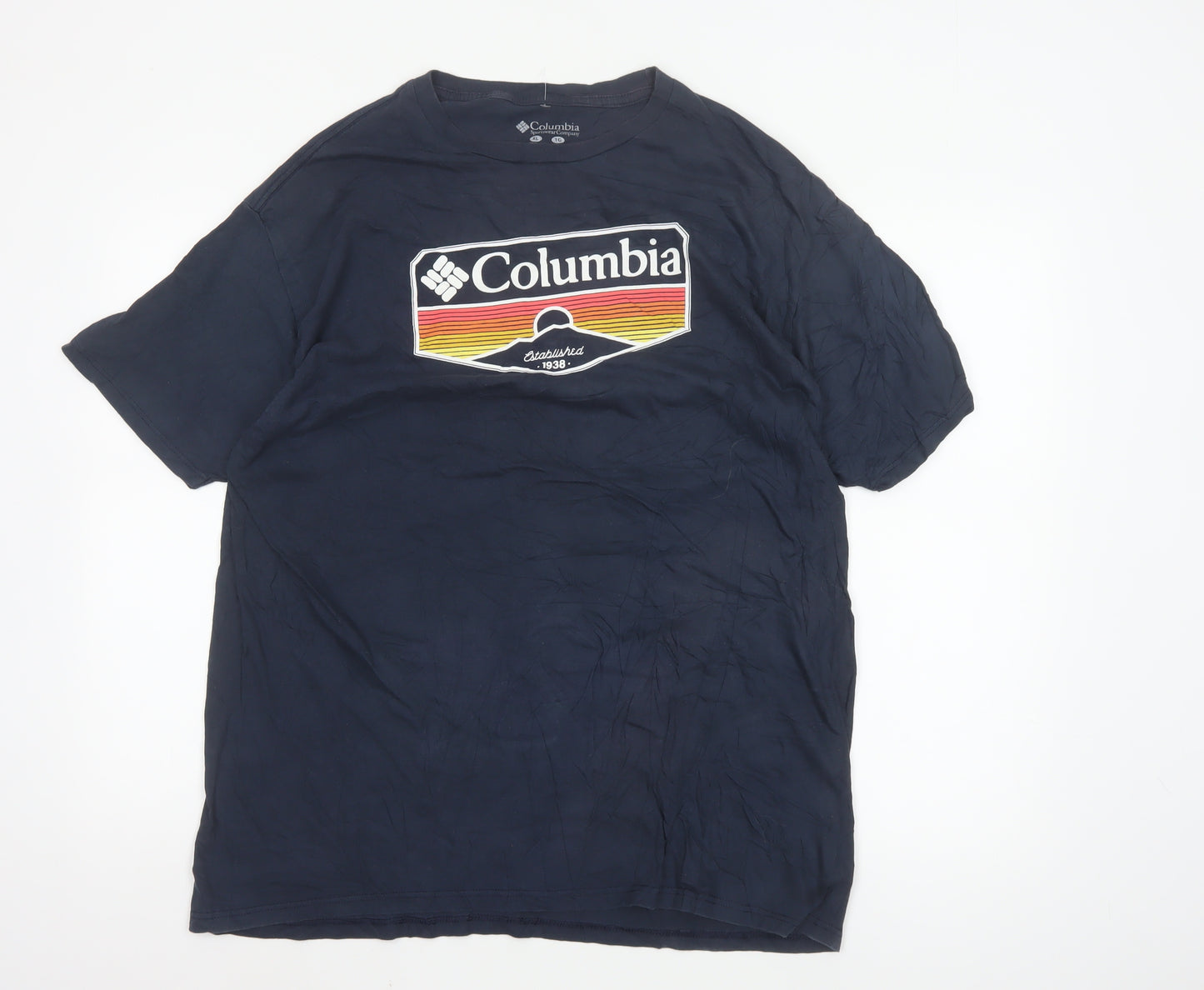 Columbia Men's Navy Blue XL Graphic Outdoor Cotton T-Shirt