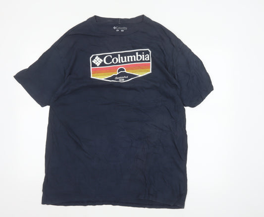 Columbia Men's Navy Blue XL Graphic Outdoor Cotton T-Shirt