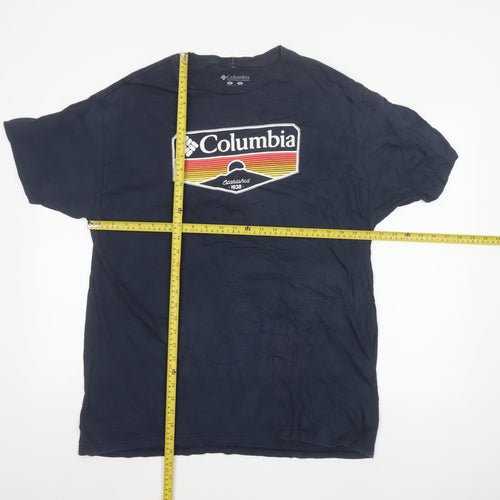 Columbia Men's Navy Blue XL Graphic Outdoor Cotton T-Shirt