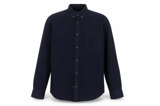 Front view of Matinique Men's Blue 2XL Button-Down Cotton Casual Shirt