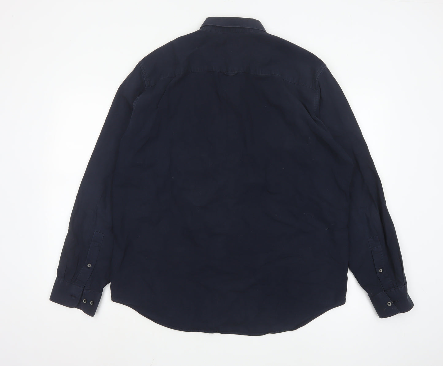Matinique Men's Blue 2XL Button-Down Cotton Casual Shirt