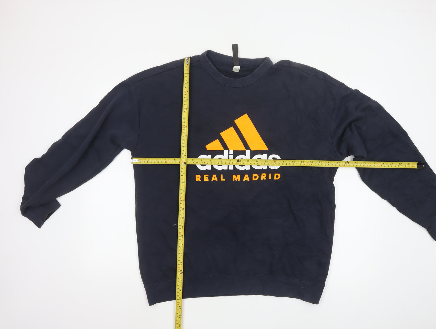 Adidas Real Madrid Men's Blue Logo Pullover Sweatshirt M