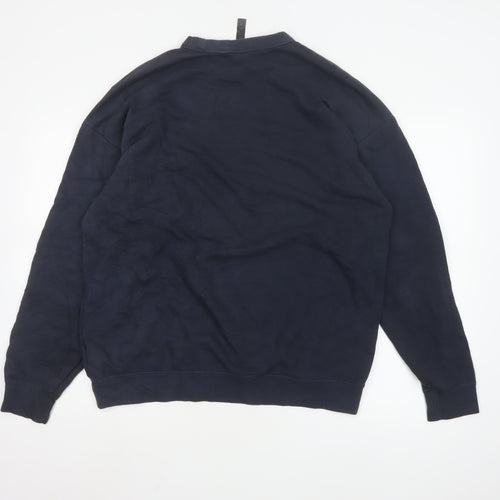 Adidas Real Madrid Men's Blue Logo Pullover Sweatshirt M