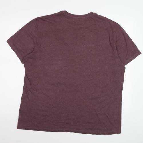 Volkswagen Men’s Maroon XL Graphic T-Shirt Camper Van Beach Scene
