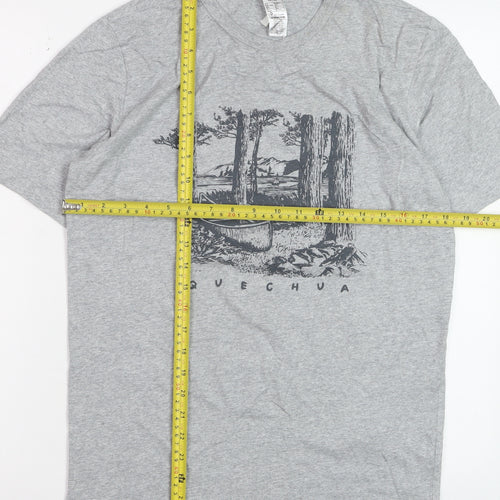 Quechua Women's Grey Graphic Outdoor T-Shirt Size S