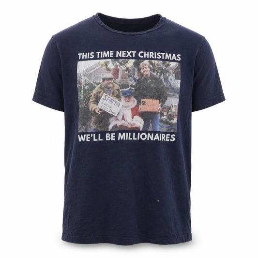 Front view of Only Fools and Horses Men's Navy Christmas Graphic T-Shirt M